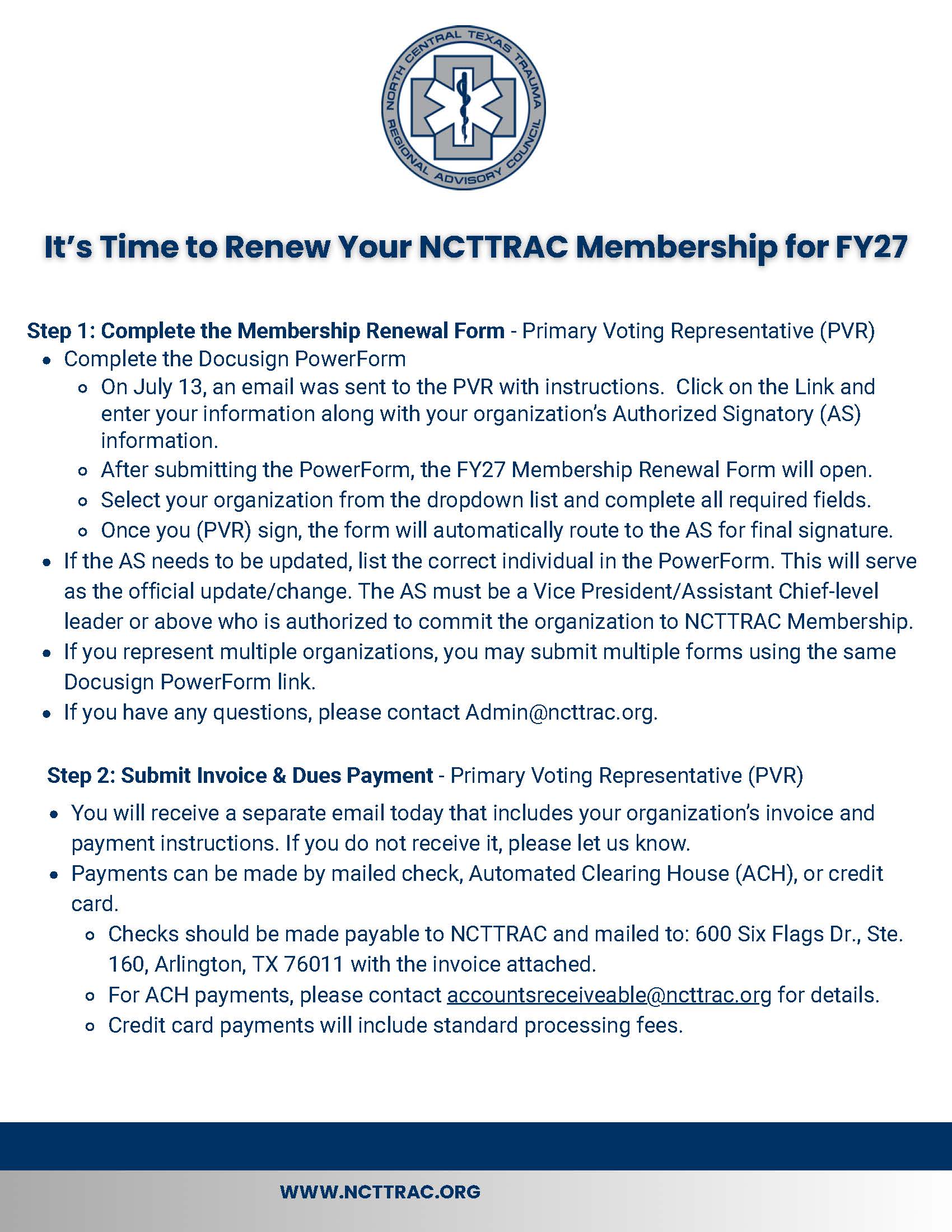 FY27 Membership Renewals